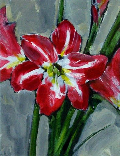 Kim Roth's beautiful expressive painting of a lilly